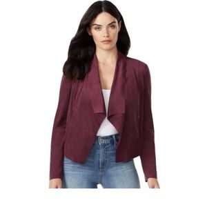Sofia Jeans Women's Faux Suede Moto Jacket Fig Color - Size M #PoshAffiliate